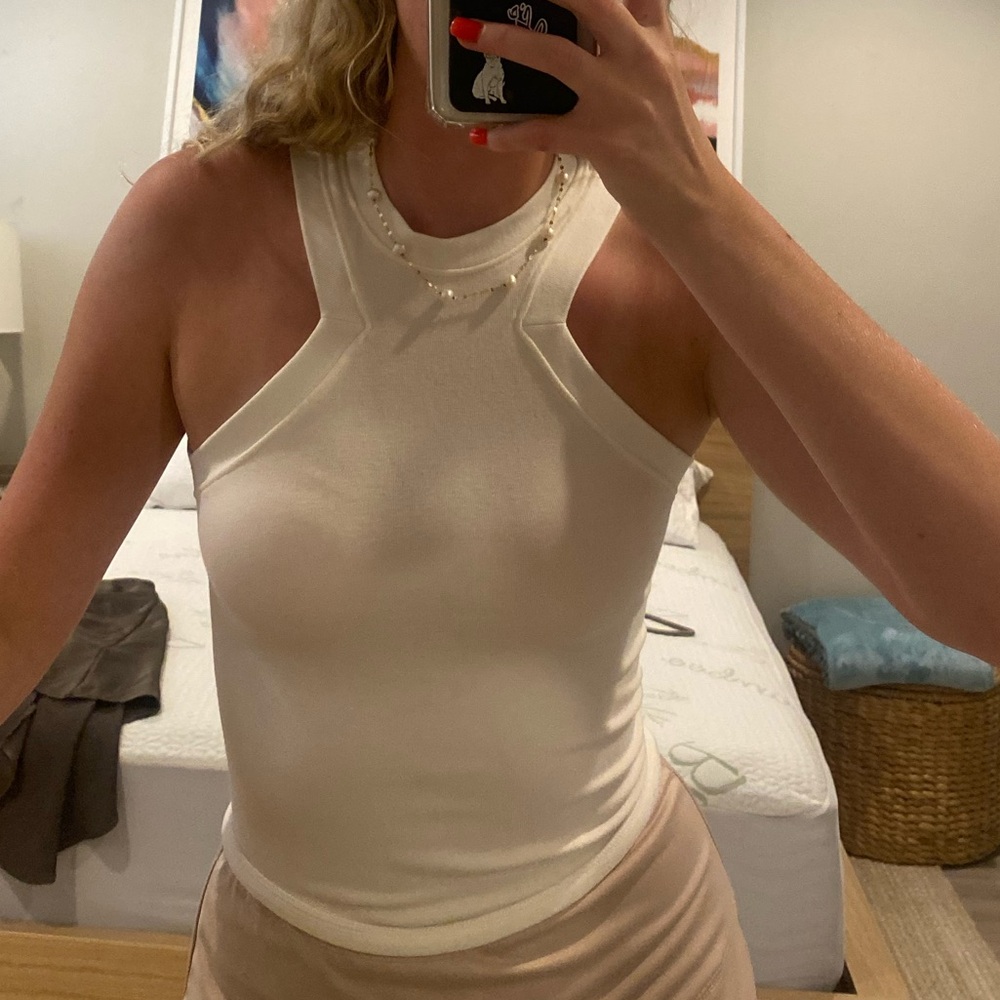 Happily Grey white tank top.